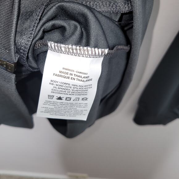 Nike Men Full Zip Sweatshirt Size Large Red Black Long Sleeve Workout Gym - Picture 6 of 10